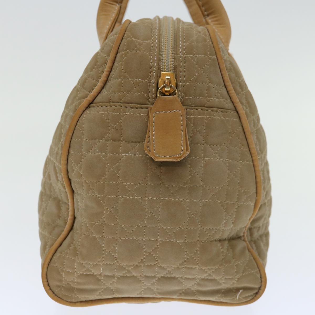 CHRISTIAN DIOR Canage Hand Bag Nylon Beige Auth bs12732