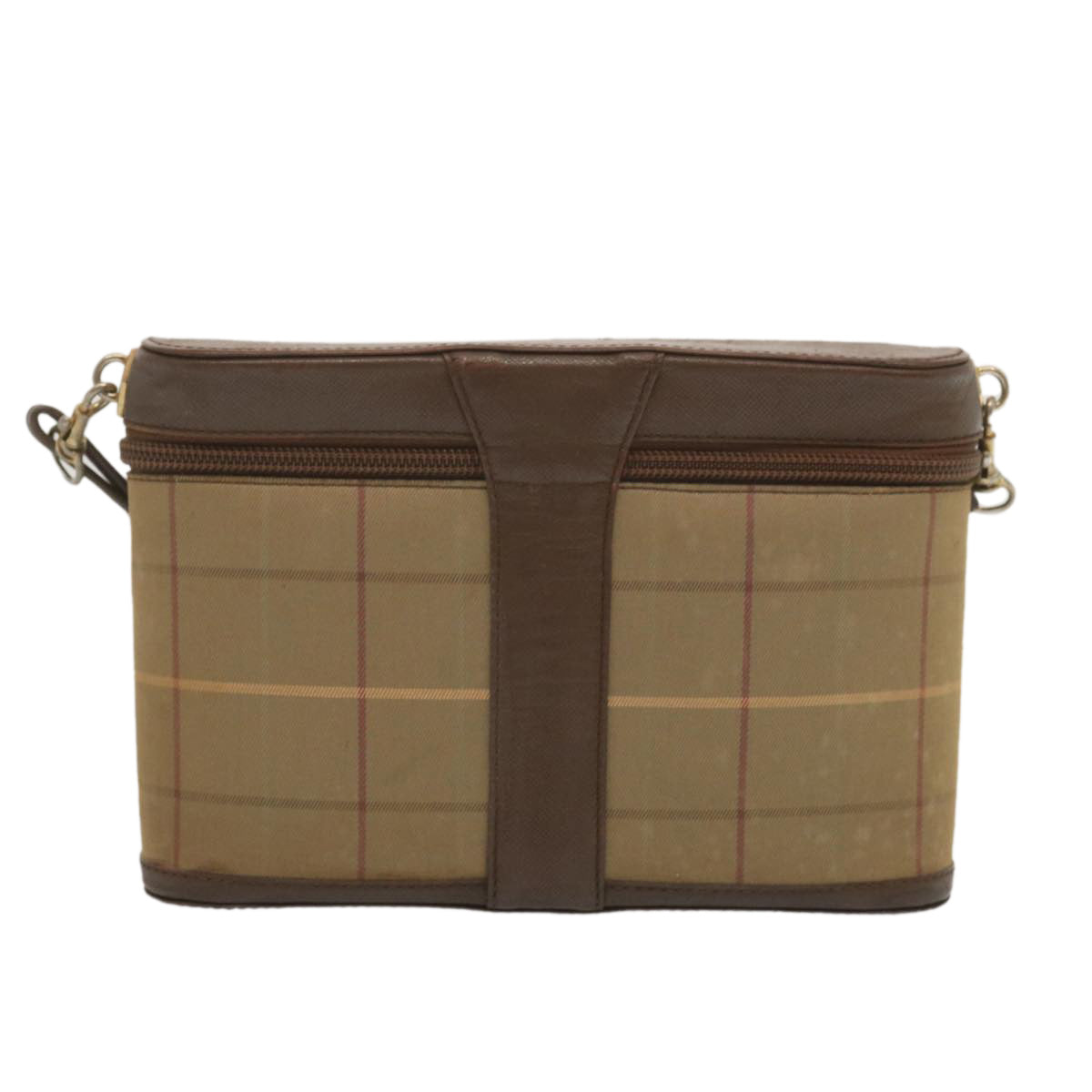 BURBERRYSs Nova Check Shoulder Bag Canvas Beige Auth bs12797