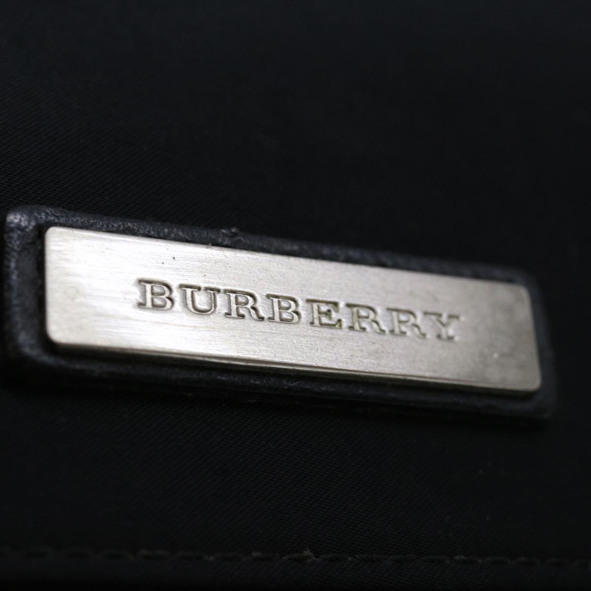 BURBERRY Shoulder Bag Nylon Black Auth bs12802