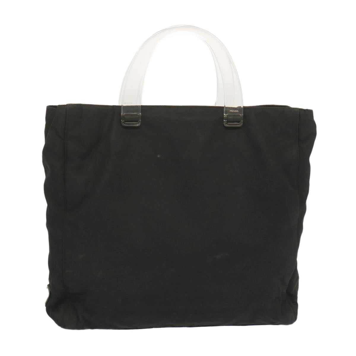 PRADA Hand Bag Nylon Black Auth bs12831