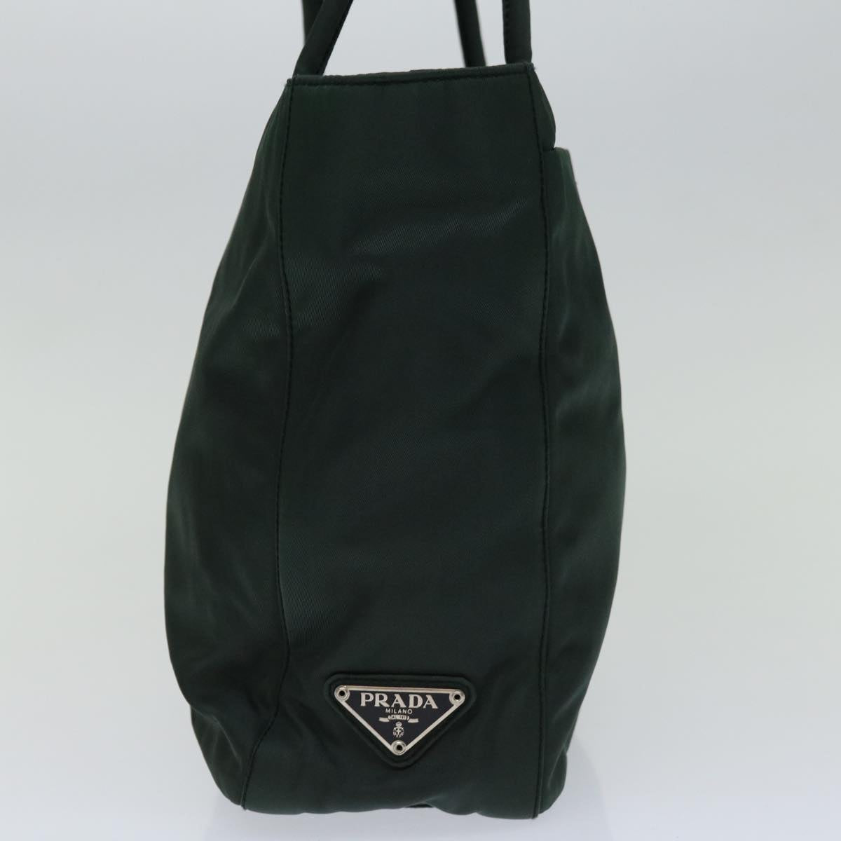 PRADA Tote Bag Nylon Green Auth bs12869