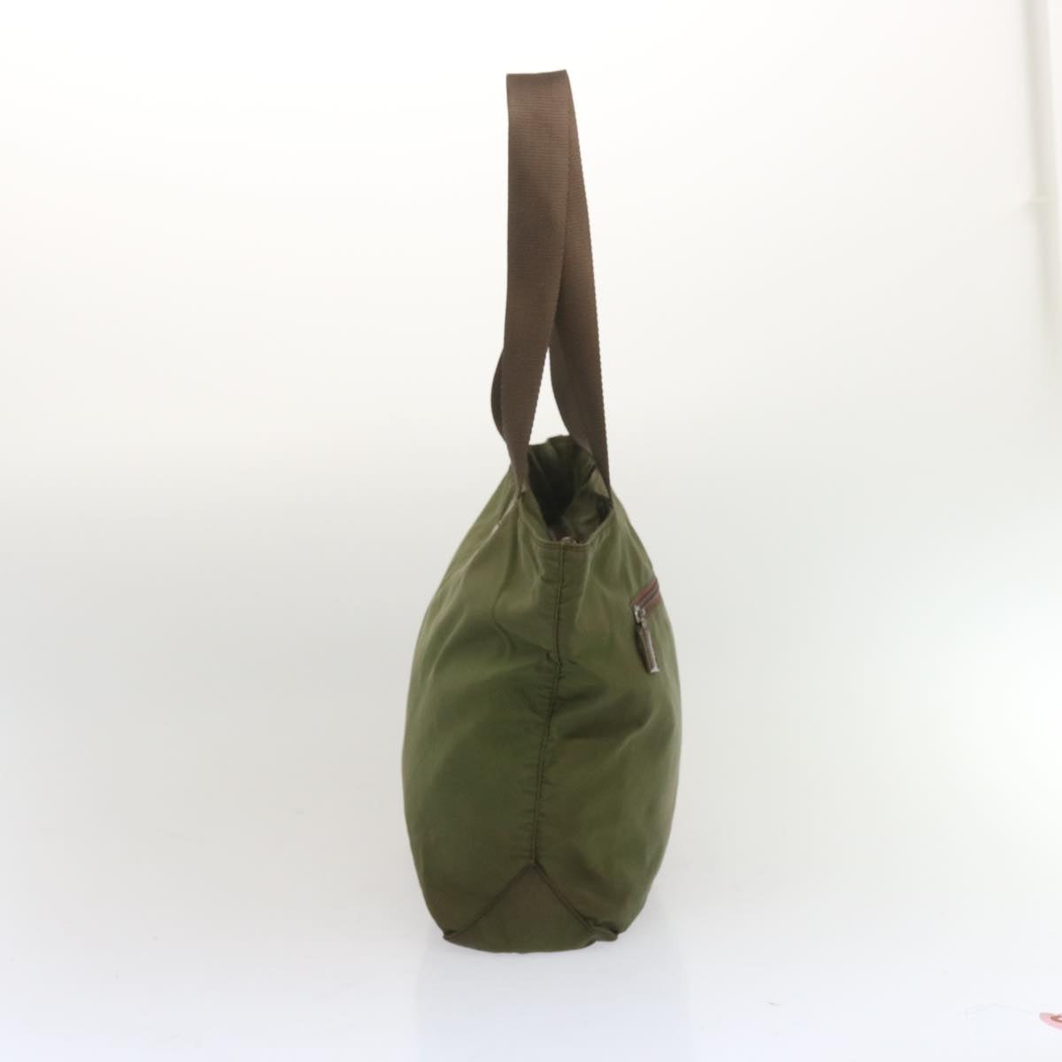 PRADA Tote Bag Nylon Khaki Auth bs13013