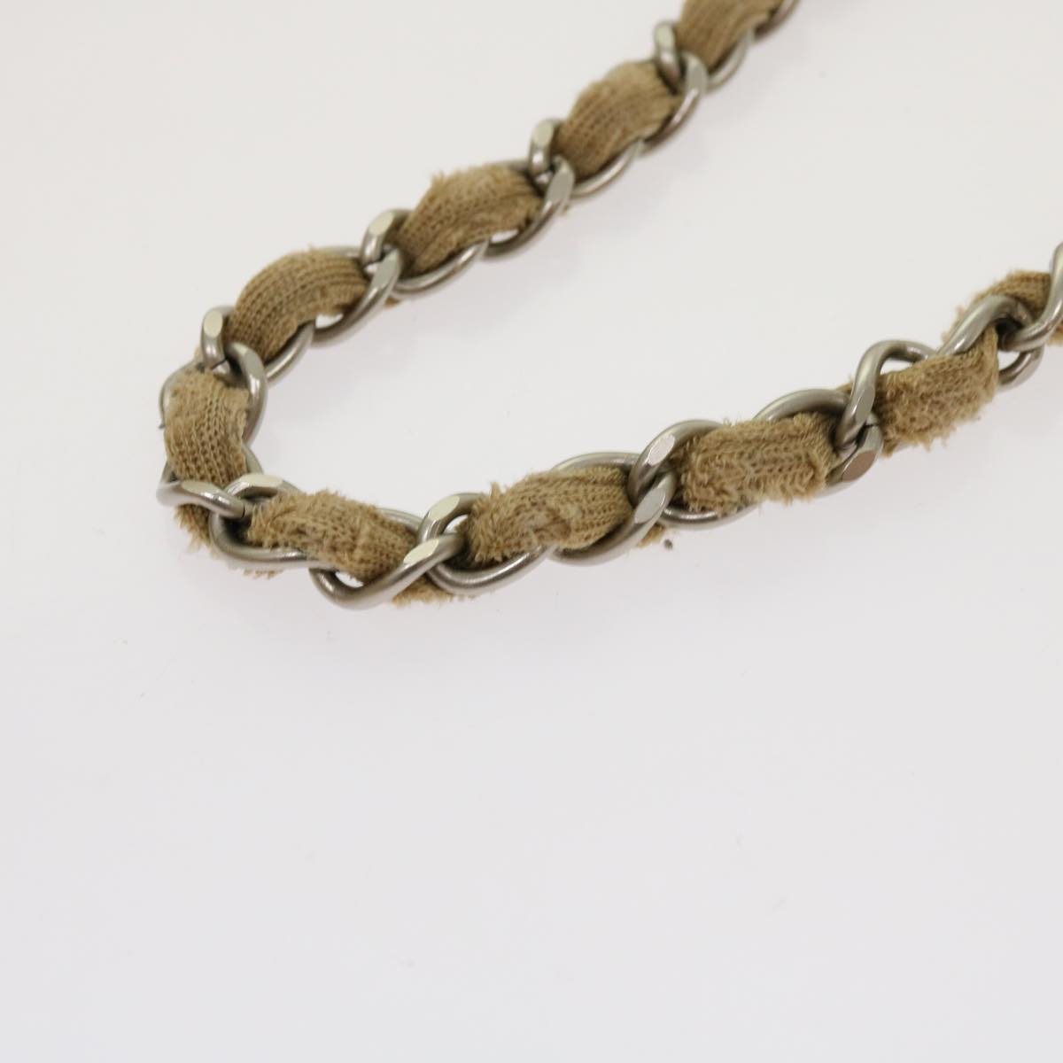 Top Quality Chanel Matelasse Chain Turn Lock Shoulder Bag cotton Beige CC Auth bs13037