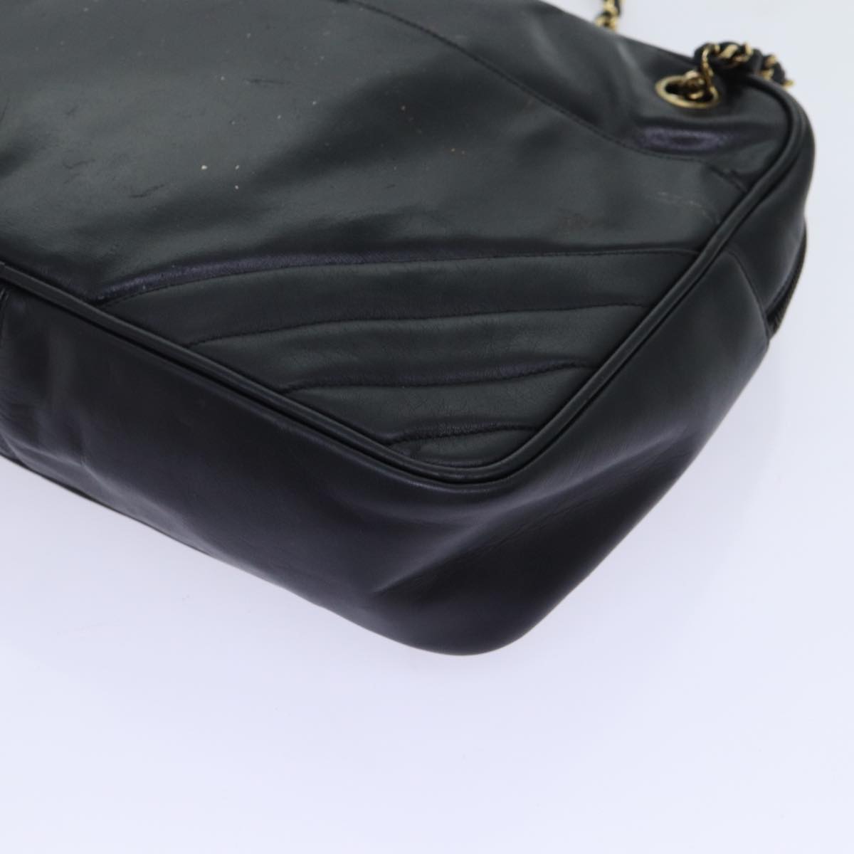 Top Quality Chanel Matelasse Chain Shoulder Bag Leather Black CC Auth bs13119