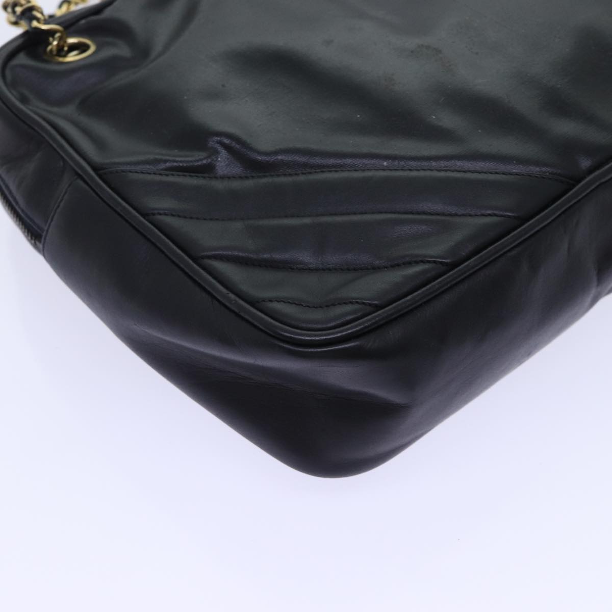 Top Quality Chanel Matelasse Chain Shoulder Bag Leather Black CC Auth bs13119