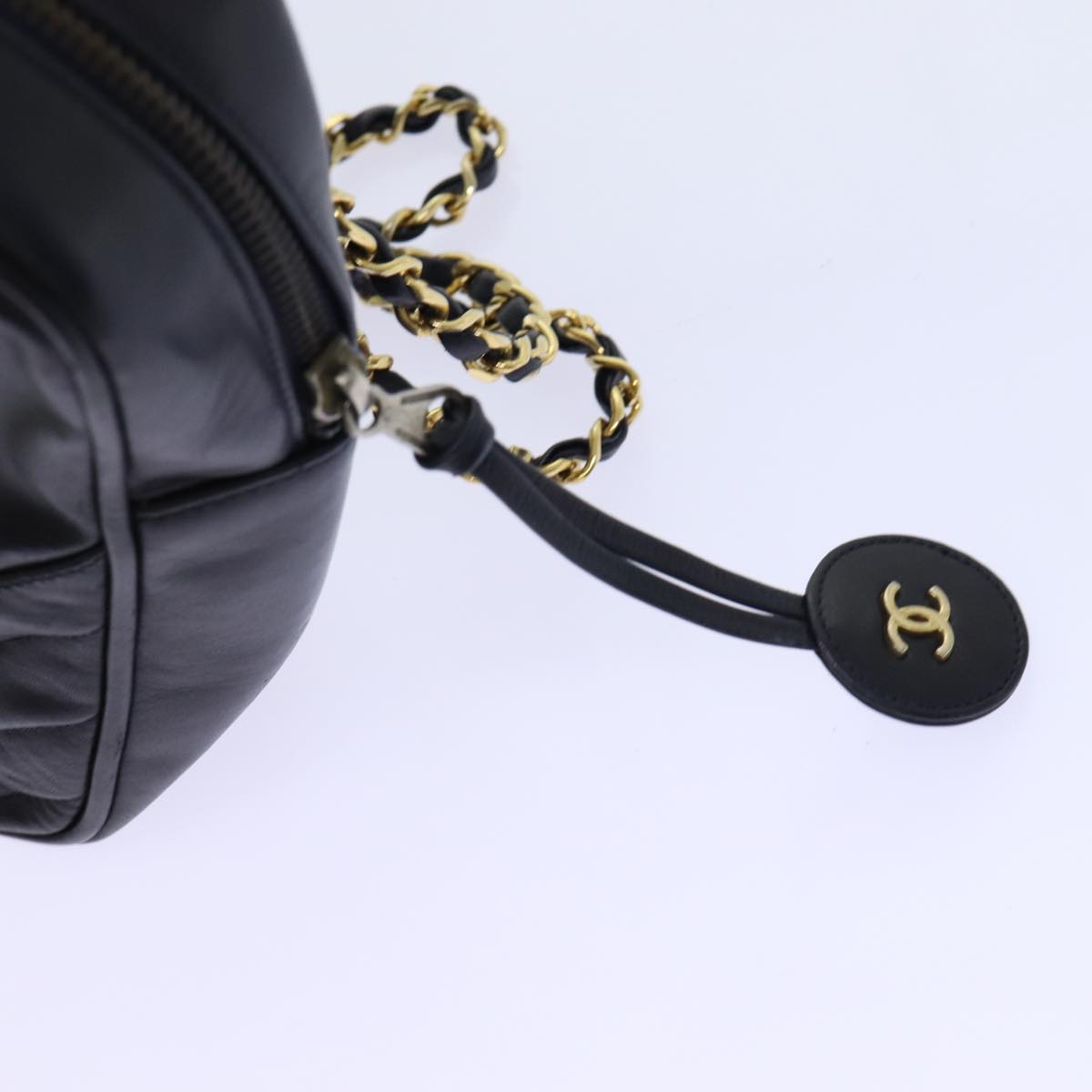 Top Quality Chanel Matelasse Chain Shoulder Bag Leather Black CC Auth bs13119