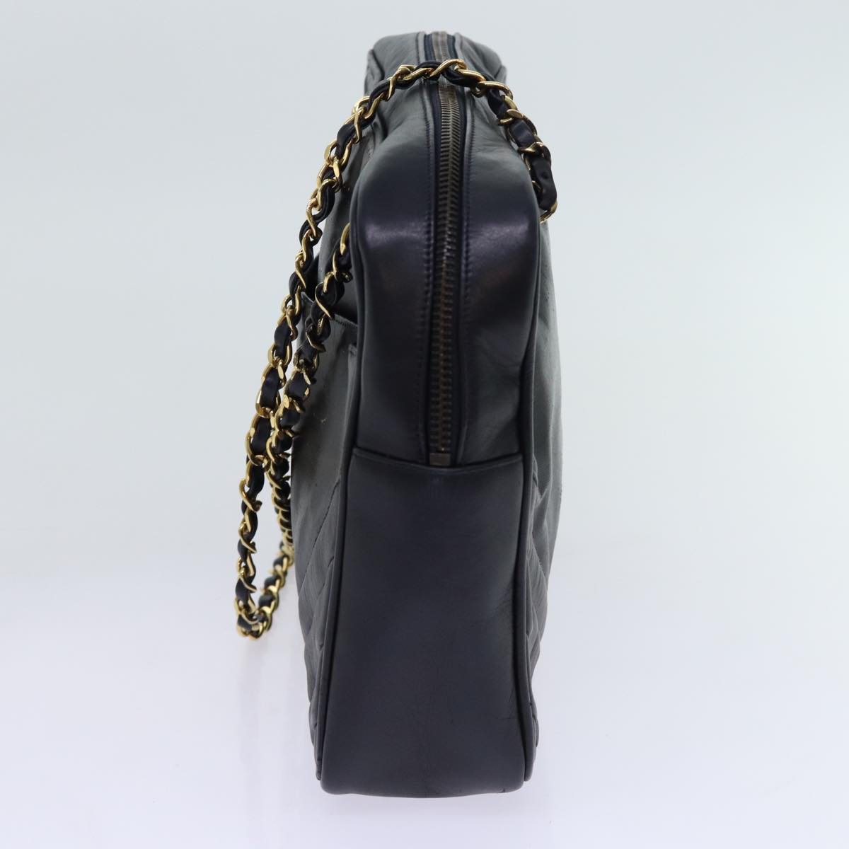 Top Quality Chanel Matelasse Chain Shoulder Bag Leather Black CC Auth bs13119