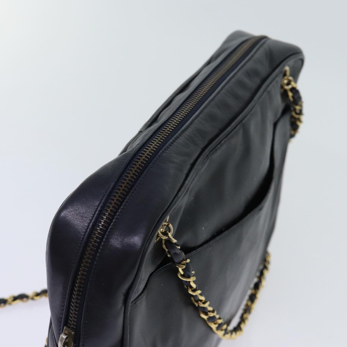 Top Quality Chanel Matelasse Chain Shoulder Bag Leather Black CC Auth bs13119