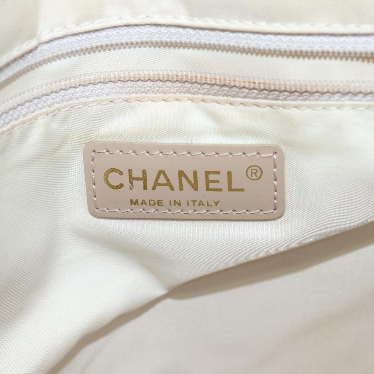 Top Quality Chanel New Travel Line Tote Bag Nylon Beige CC Auth bs13324