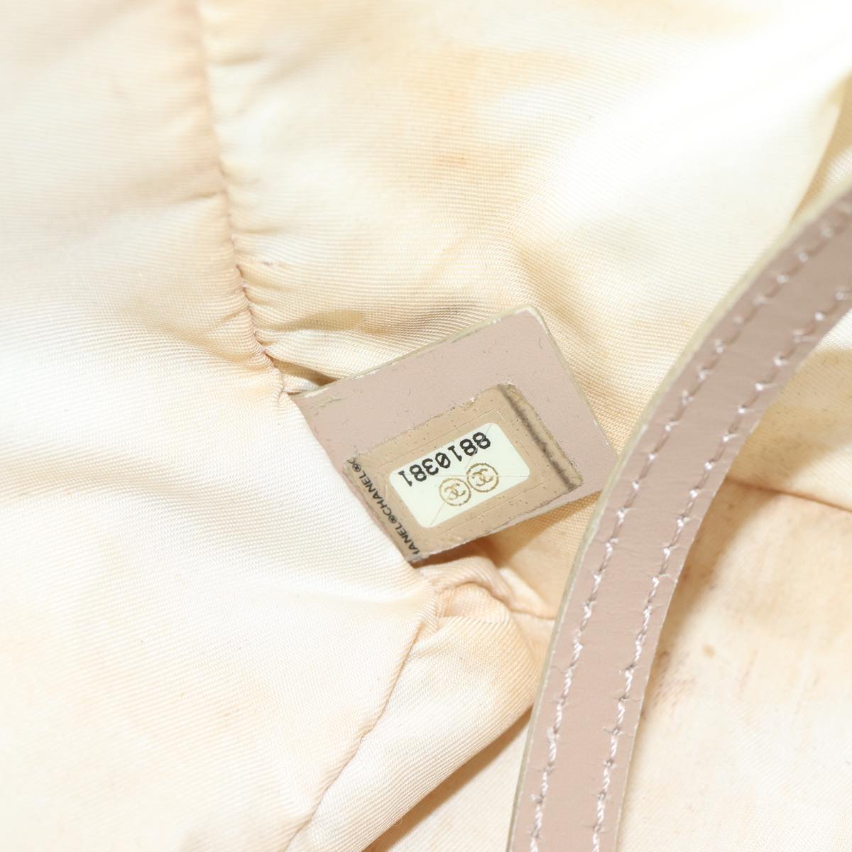 CHANEL New Travel Line Tote Bag Nylon Beige CC Auth bs13324