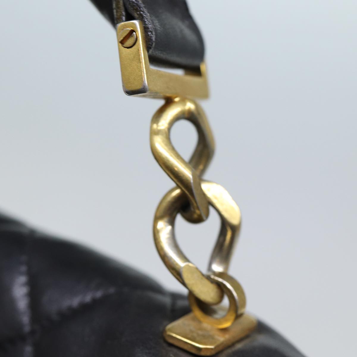 Top Quality Chanel Matelasse Hand Bag Leather 2way Black CC Auth bs13763