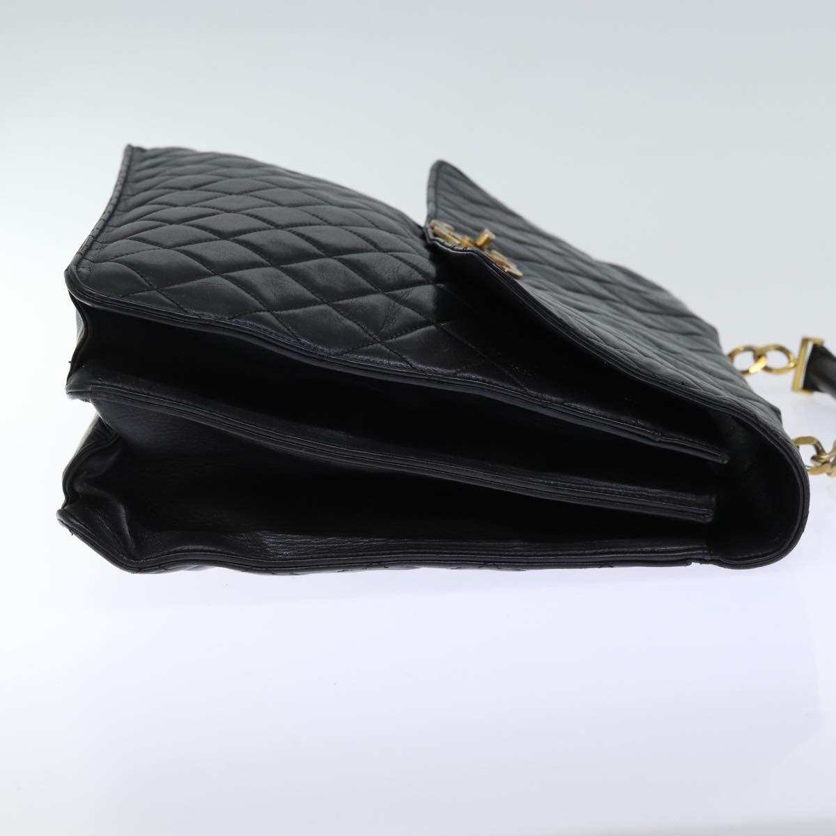 Top Quality Chanel Matelasse Hand Bag Leather 2way Black CC Auth bs13763