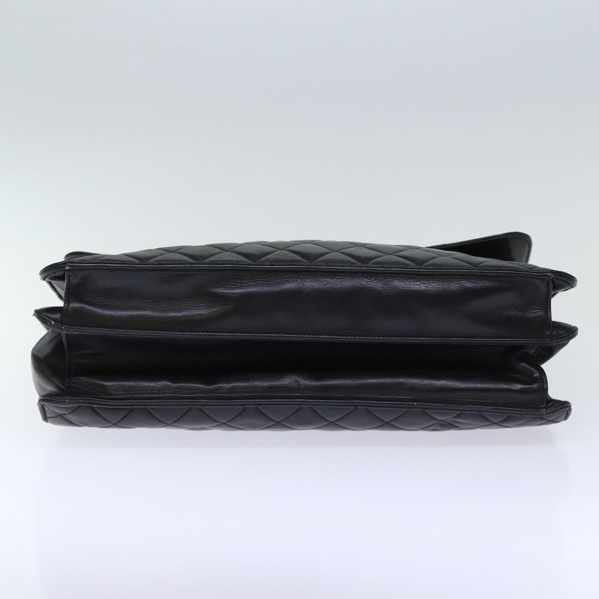 Top Quality Chanel Matelasse Hand Bag Leather 2way Black CC Auth bs13763