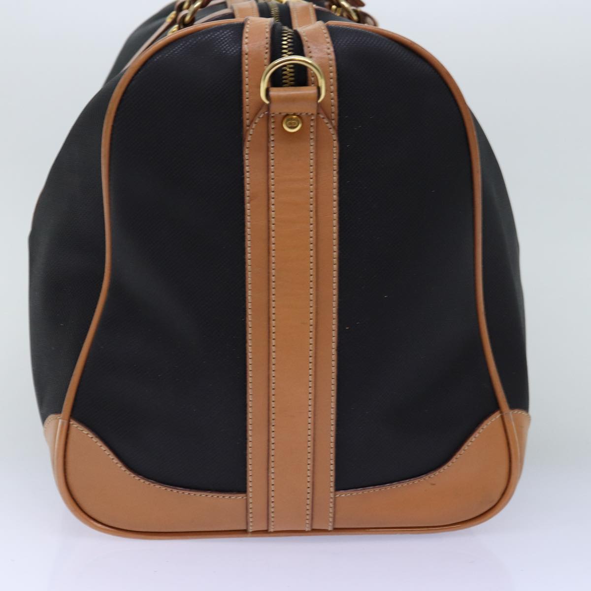 CHRISTIAN DIOR Boston Bag PVC 2way Black Auth bs13878