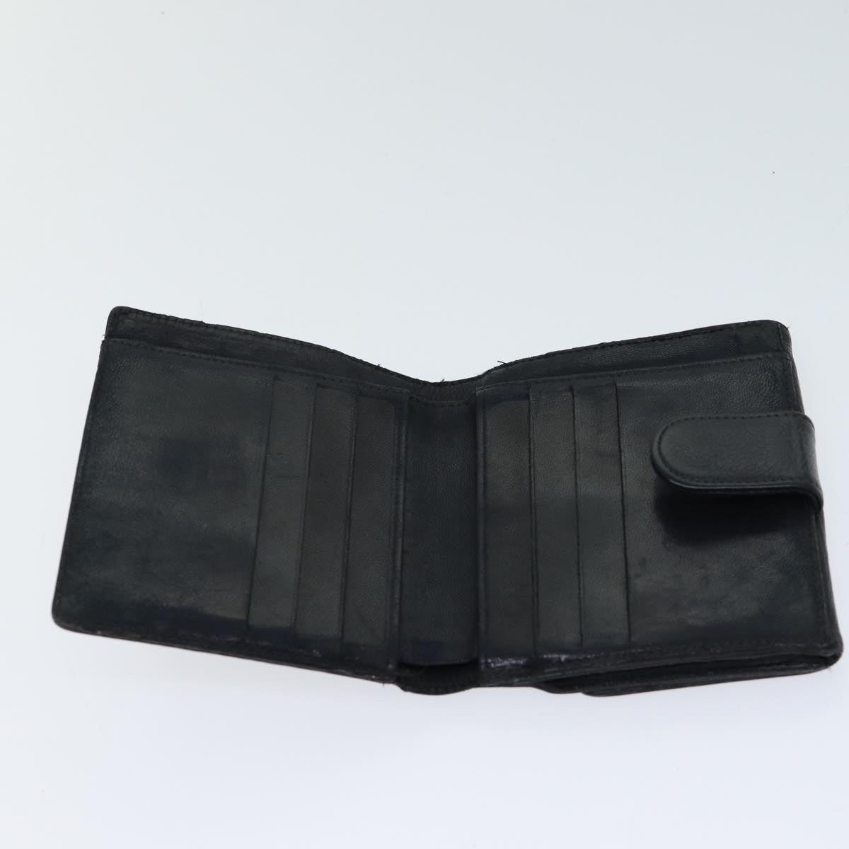 CHANEL Wallet Caviar Skin Black CC Auth bs13883