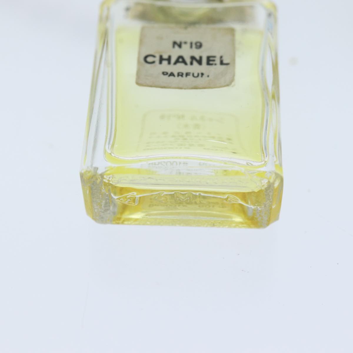 CHANEL Perfume N�‹19 Necklace Metal Leather Gold Black CC Auth bs13938