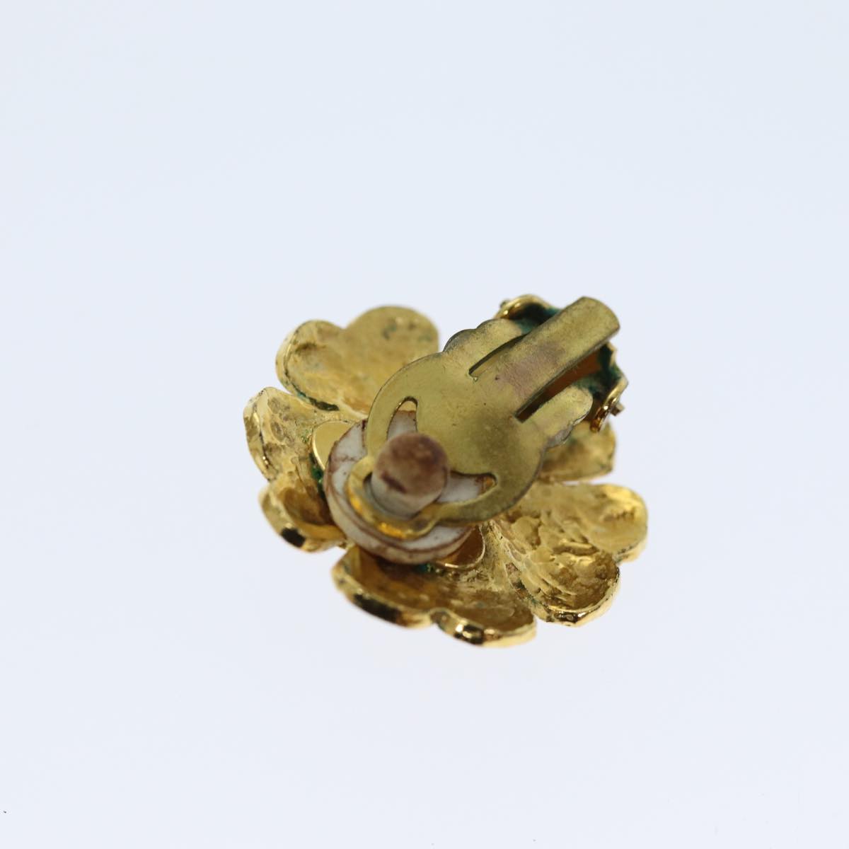 Top Quality Chanel Earring metal Gold CC Auth bs13981