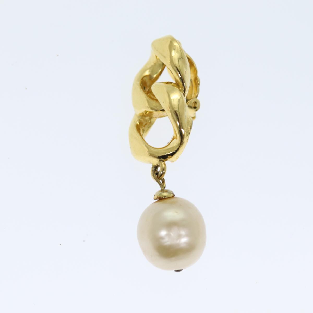 Top Quality Chanel Earring metal Gold CC Auth bs13982