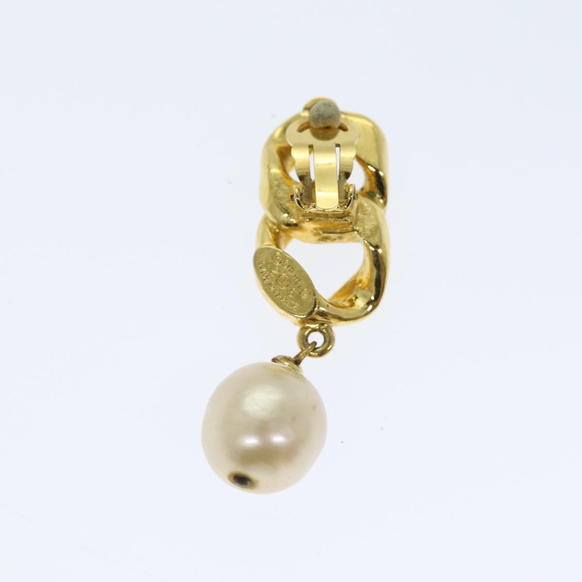 Top Quality Chanel Earring metal Gold CC Auth bs13982