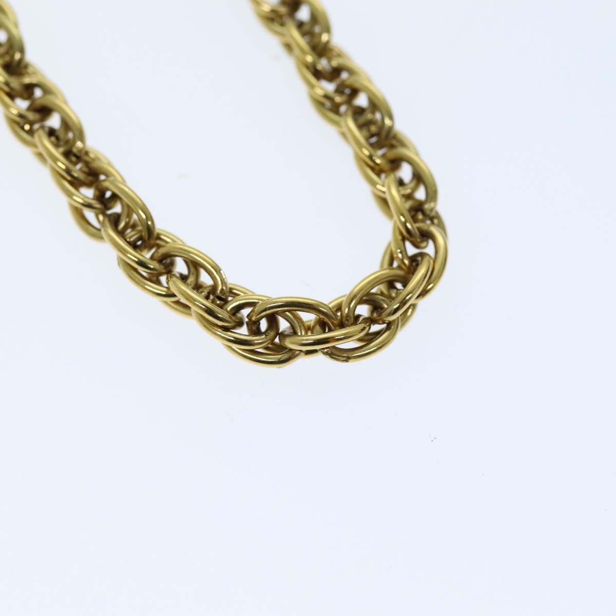 Top Quality Chanel Necklace Metal Gold CC Auth bs14195