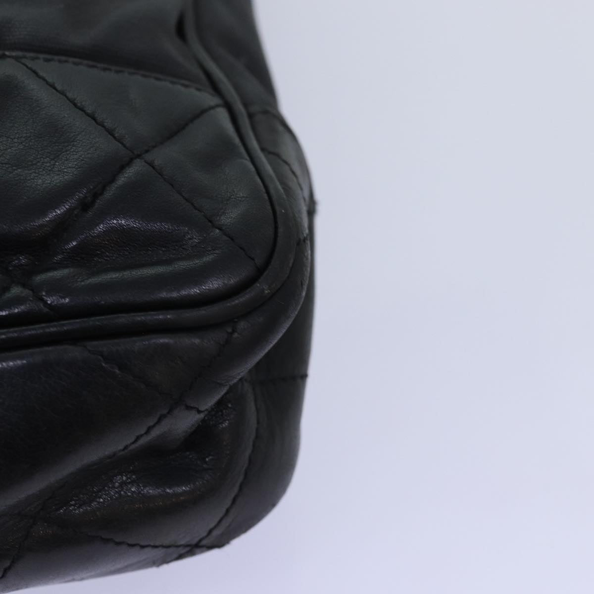 Top Quality Chanel Matelasse Chain Shoulder Bag Canvas Leather Black CC Auth bs14243