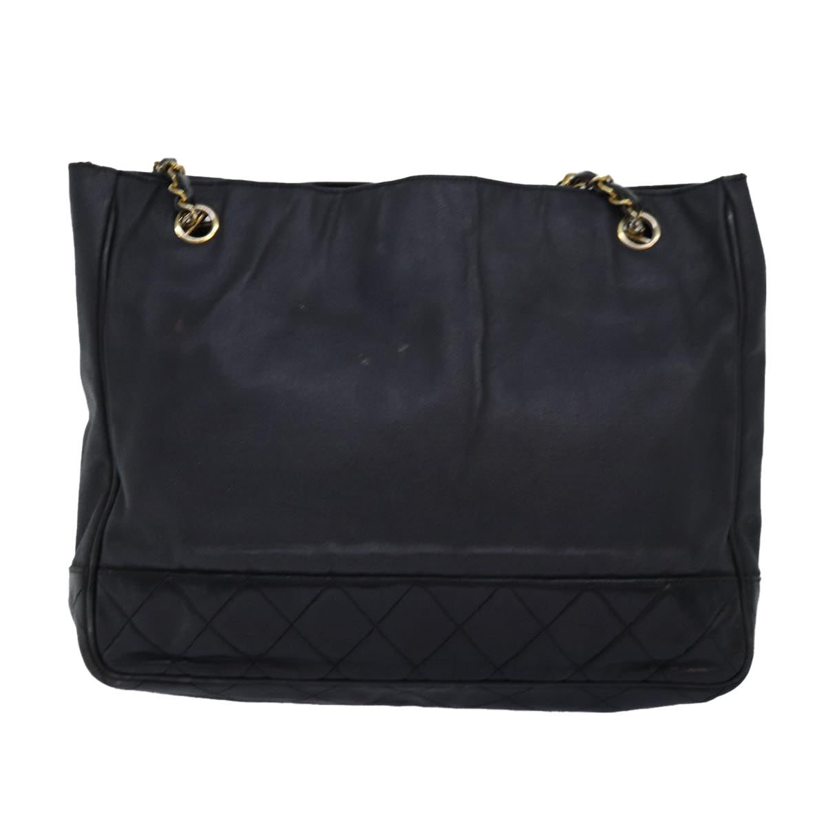 Top Quality Chanel Matelasse Chain Shoulder Bag Canvas Leather Black CC Auth bs14243
