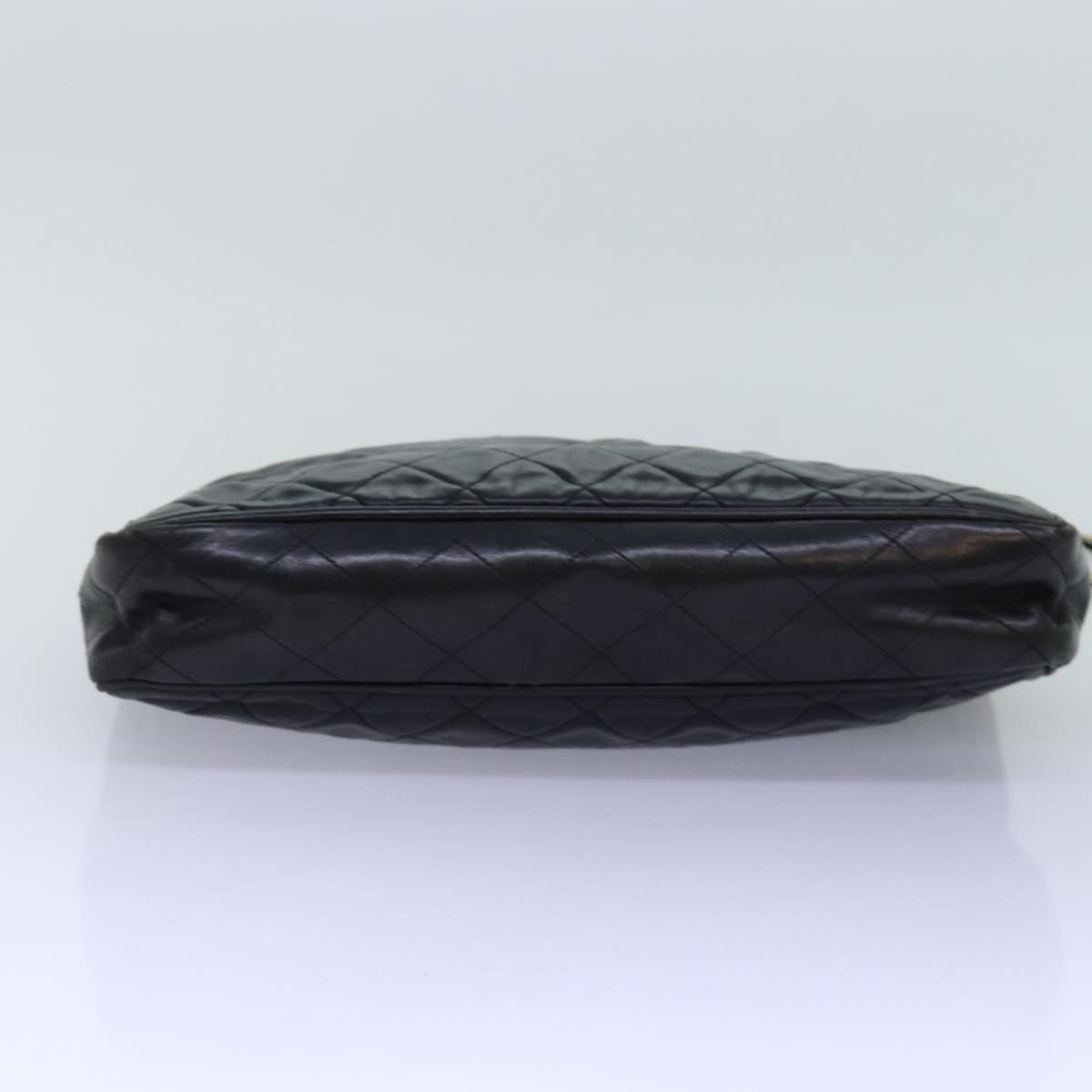 Top Quality Chanel Matelasse Chain Shoulder Bag Canvas Leather Black CC Auth bs14243