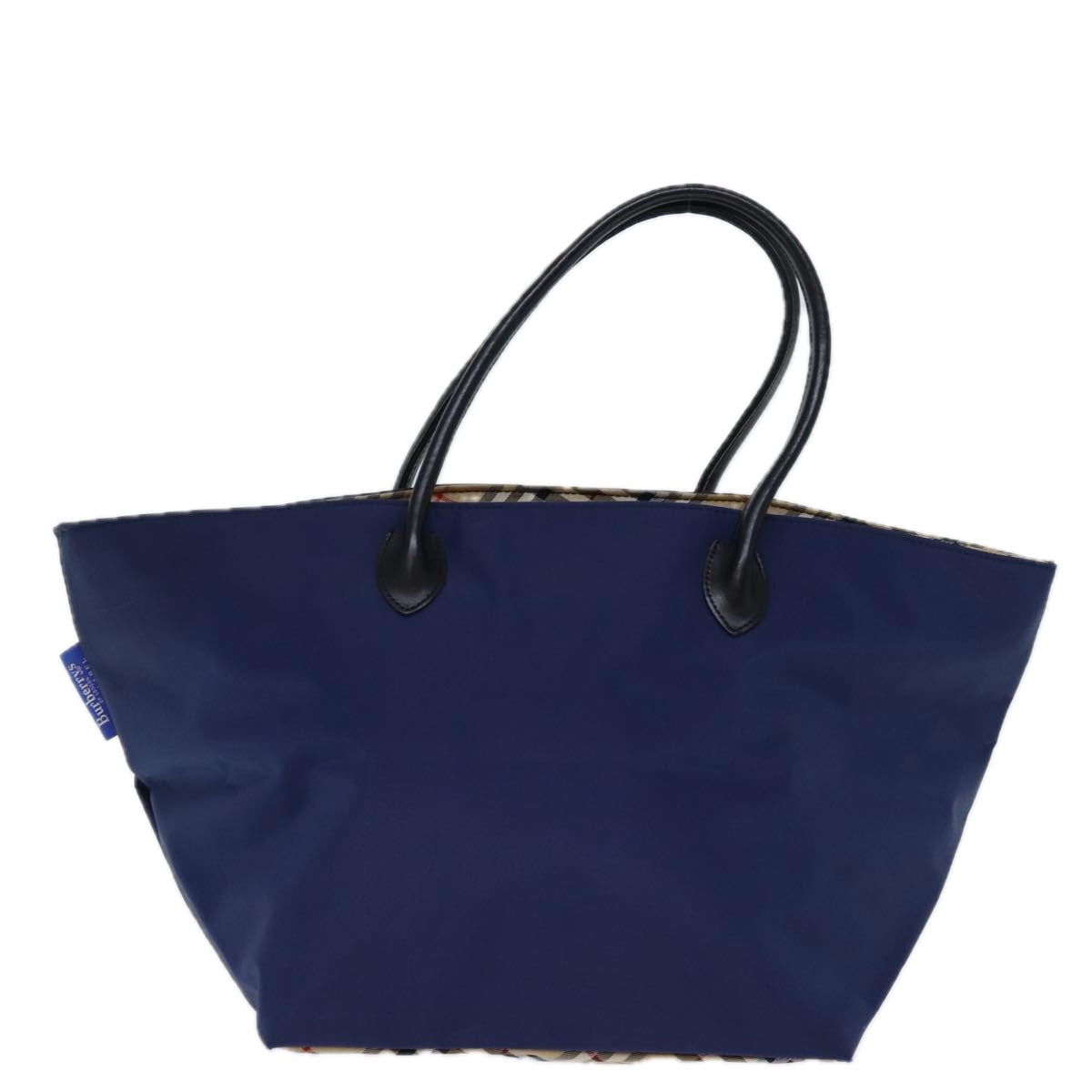 BURBERRYSs Nova Check Blue Label Tote Bag Nylon Navy Auth bs14253