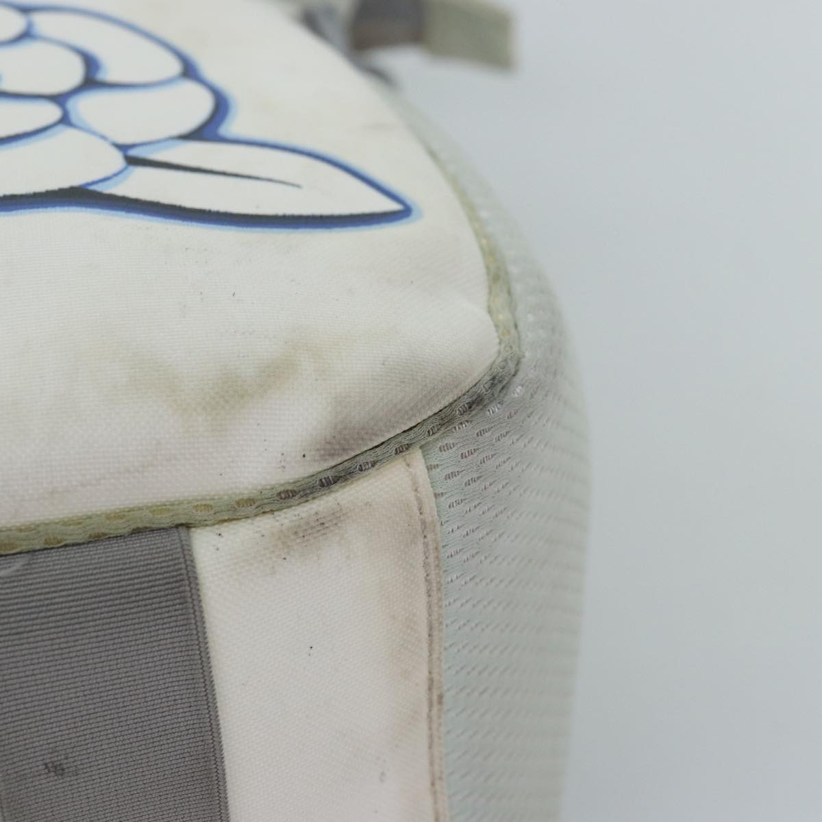 CHANEL Tote Bag Nylon White CC Auth bs14294