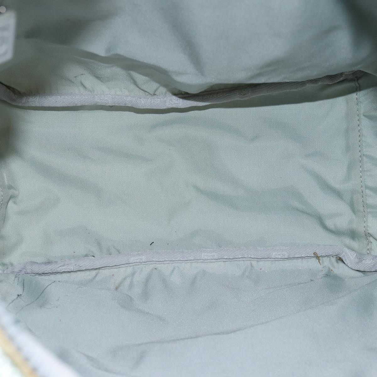 CHANEL Tote Bag Nylon White CC Auth bs14294