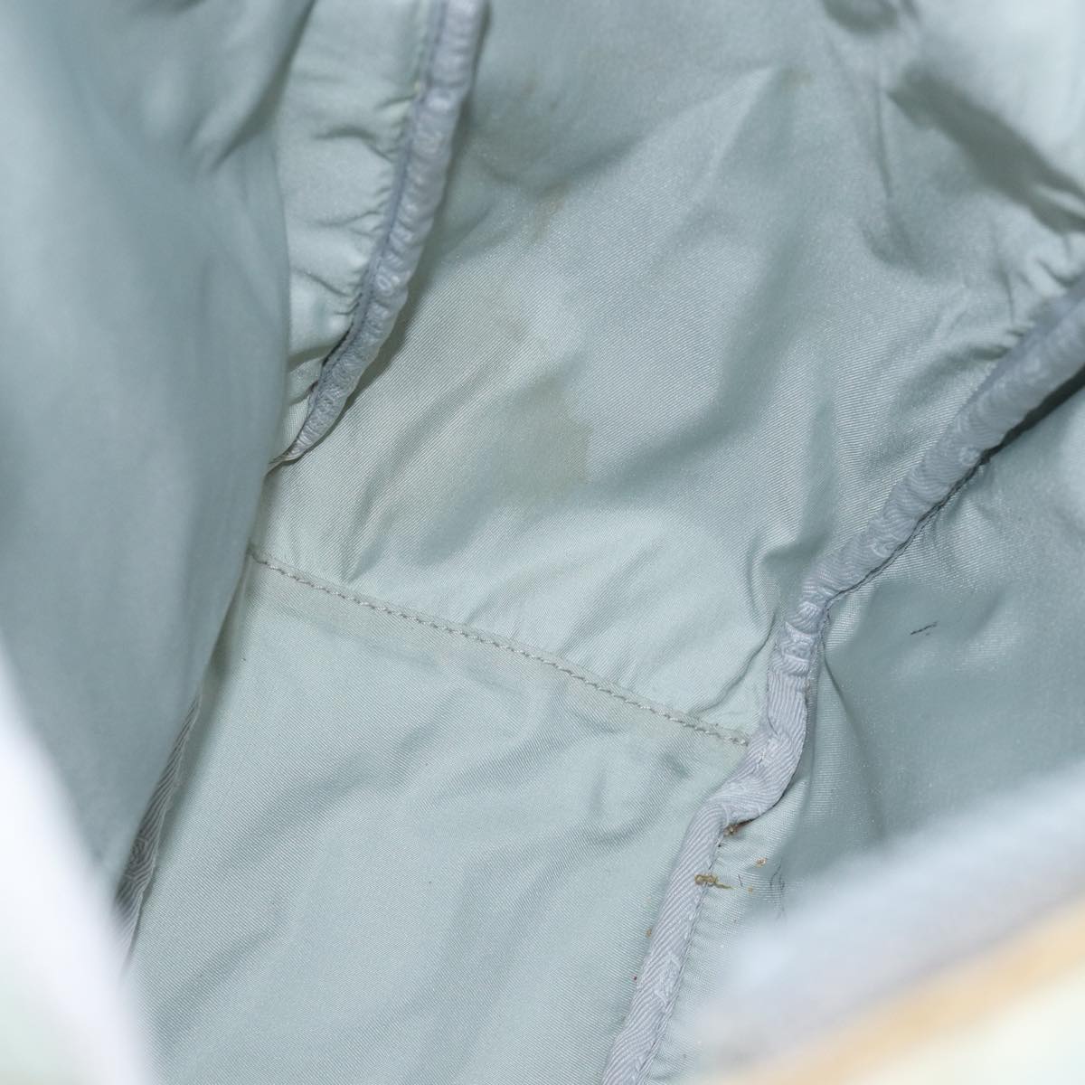 CHANEL Tote Bag Nylon White CC Auth bs14294