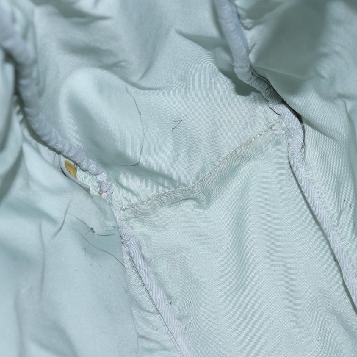 CHANEL Tote Bag Nylon White CC Auth bs14294