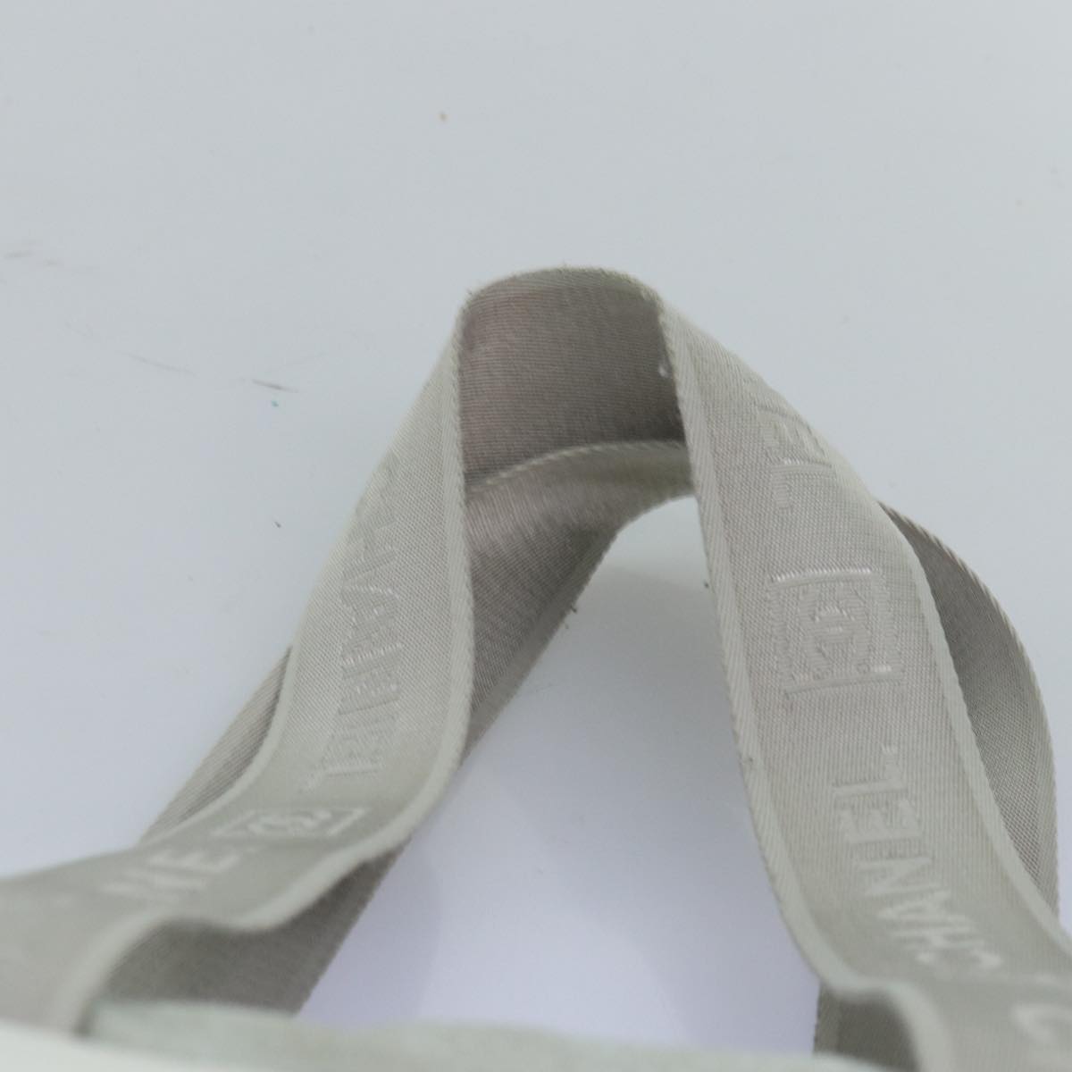 CHANEL Tote Bag Nylon White CC Auth bs14294