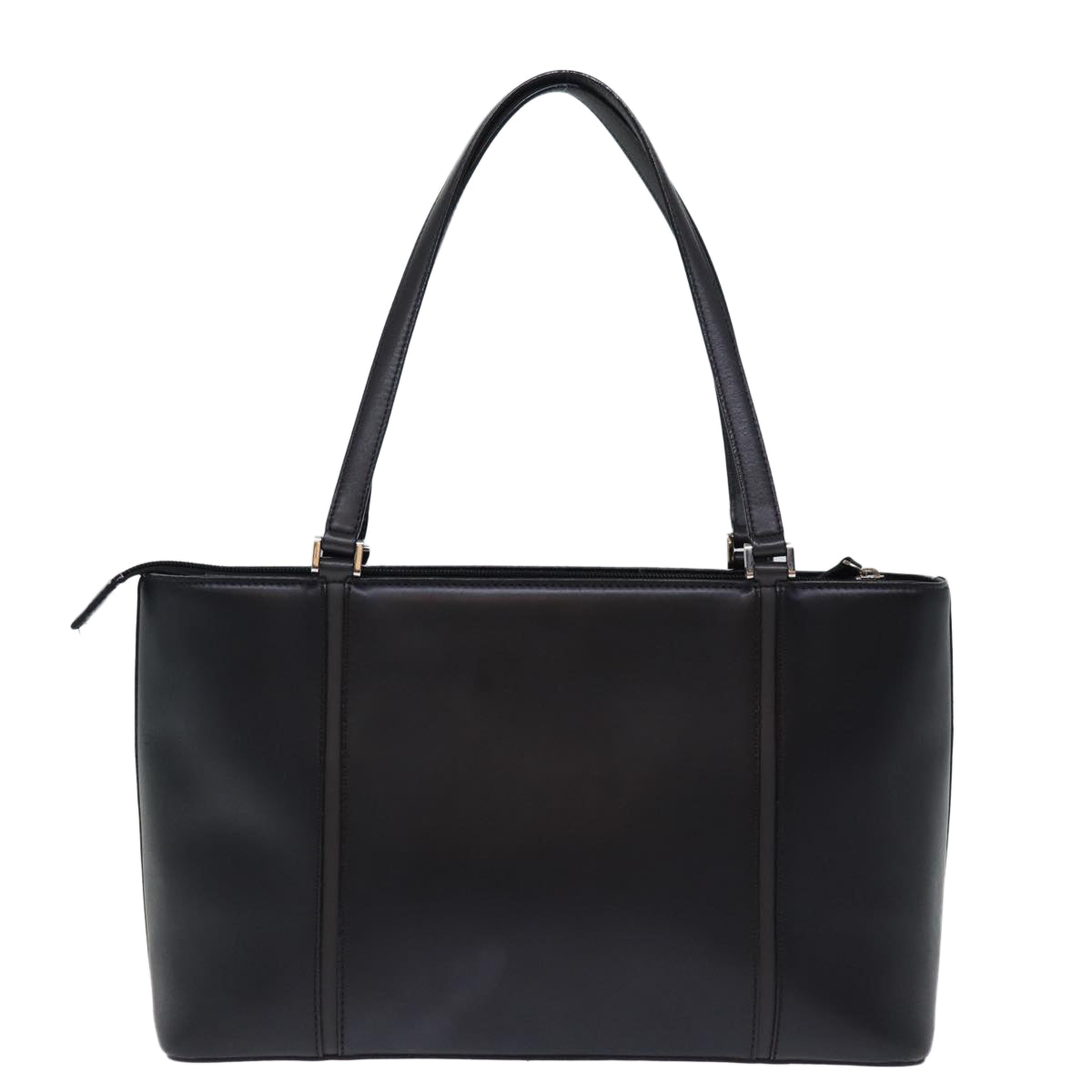 BURBERRY Tote Bag Leather Black Auth bs14319