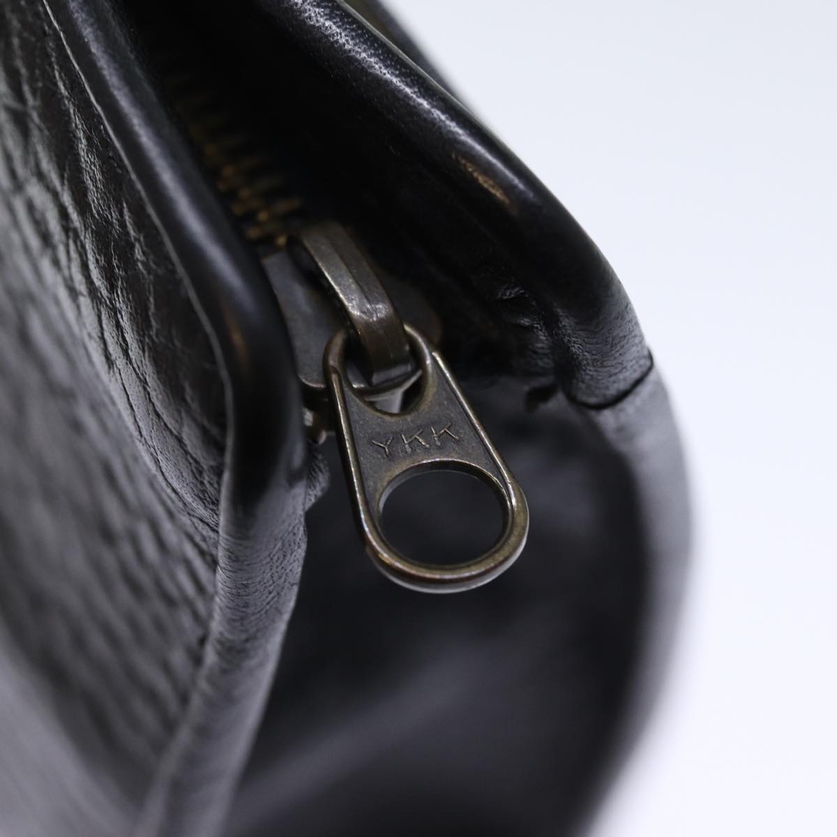 BURBERRYSs Clutch Bag Leather Black Auth bs14320