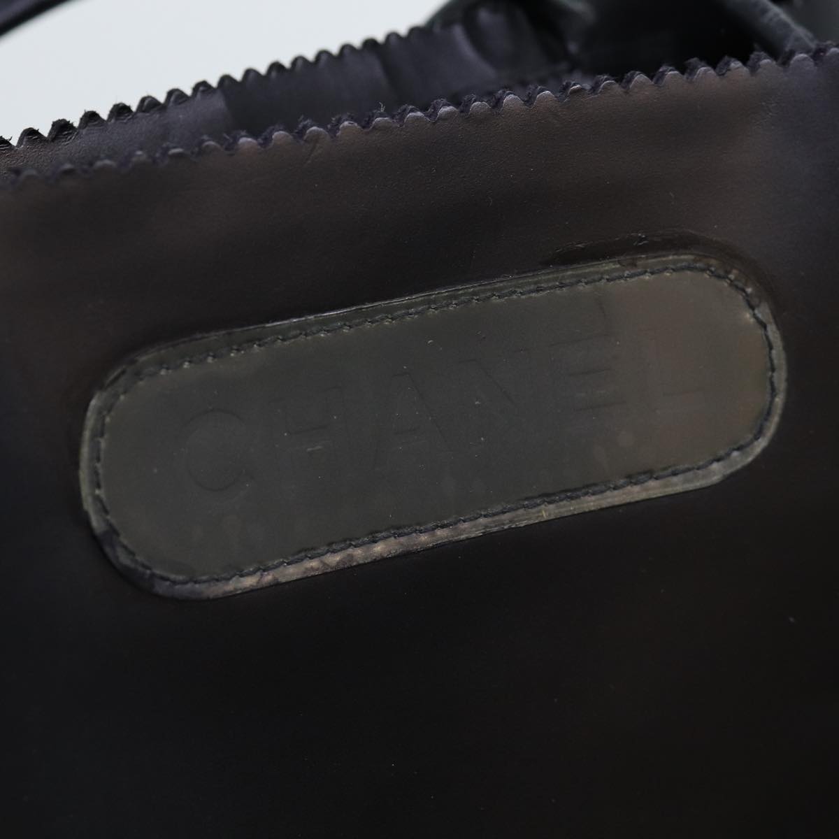 Top Quality Chanel Hand Bag Leather Black CC Auth bs14401