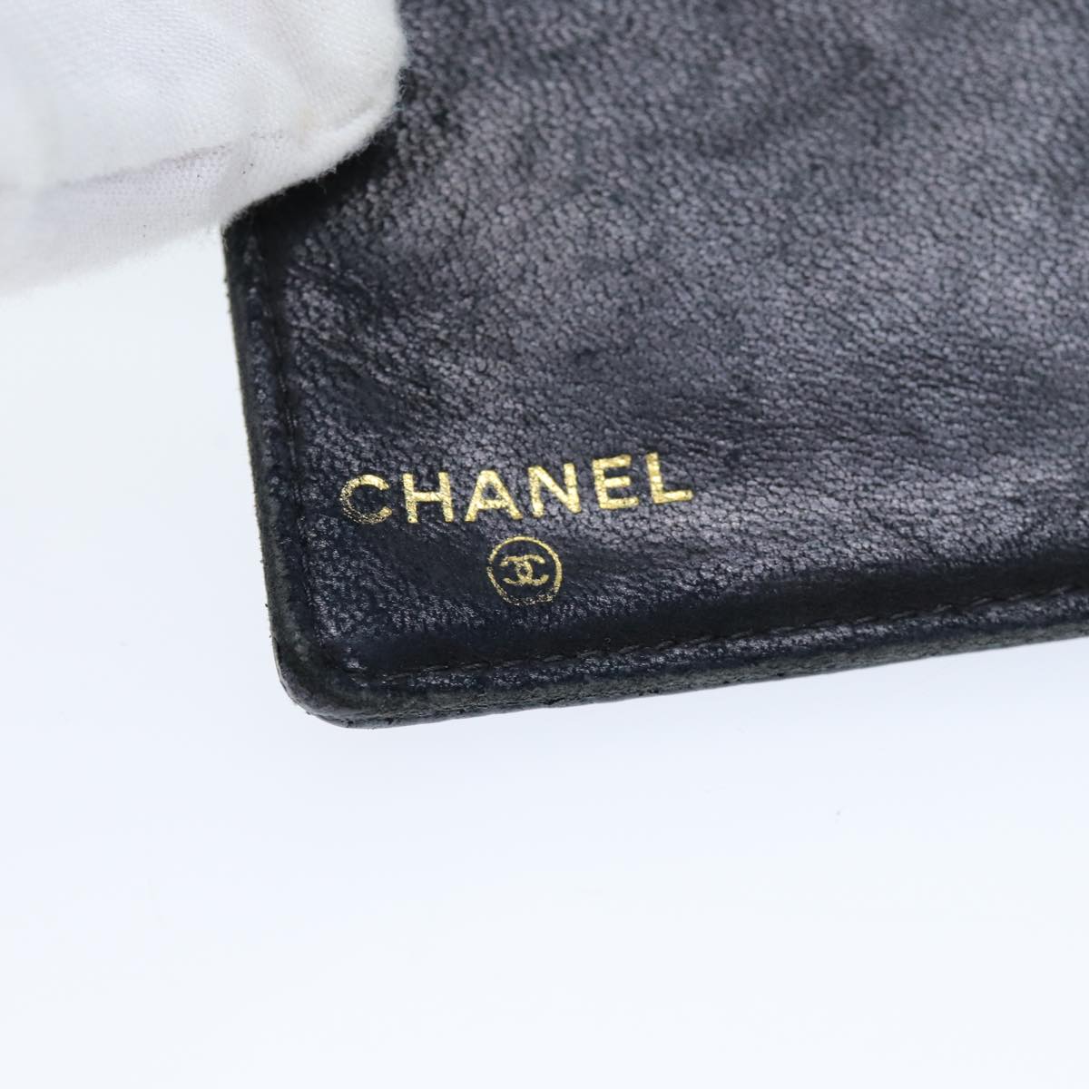Top Quality Chanel COCO Mark Wallet Caviar Skin Black CC Auth bs14452