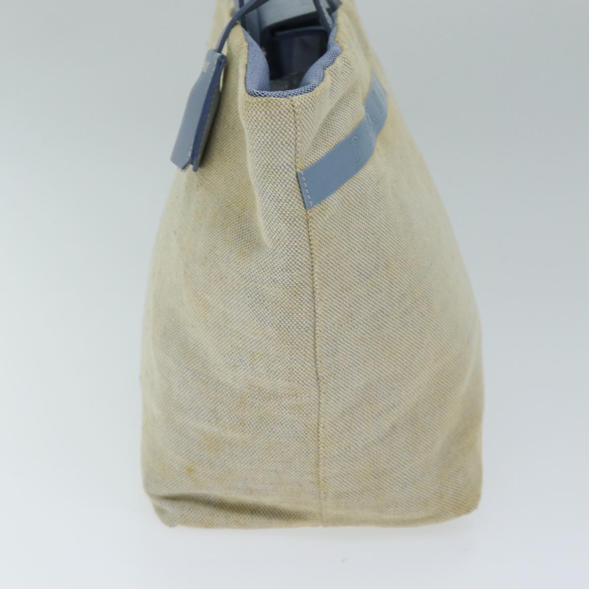 PRADA Sports Tote Bag Canvas Beige Auth bs14541