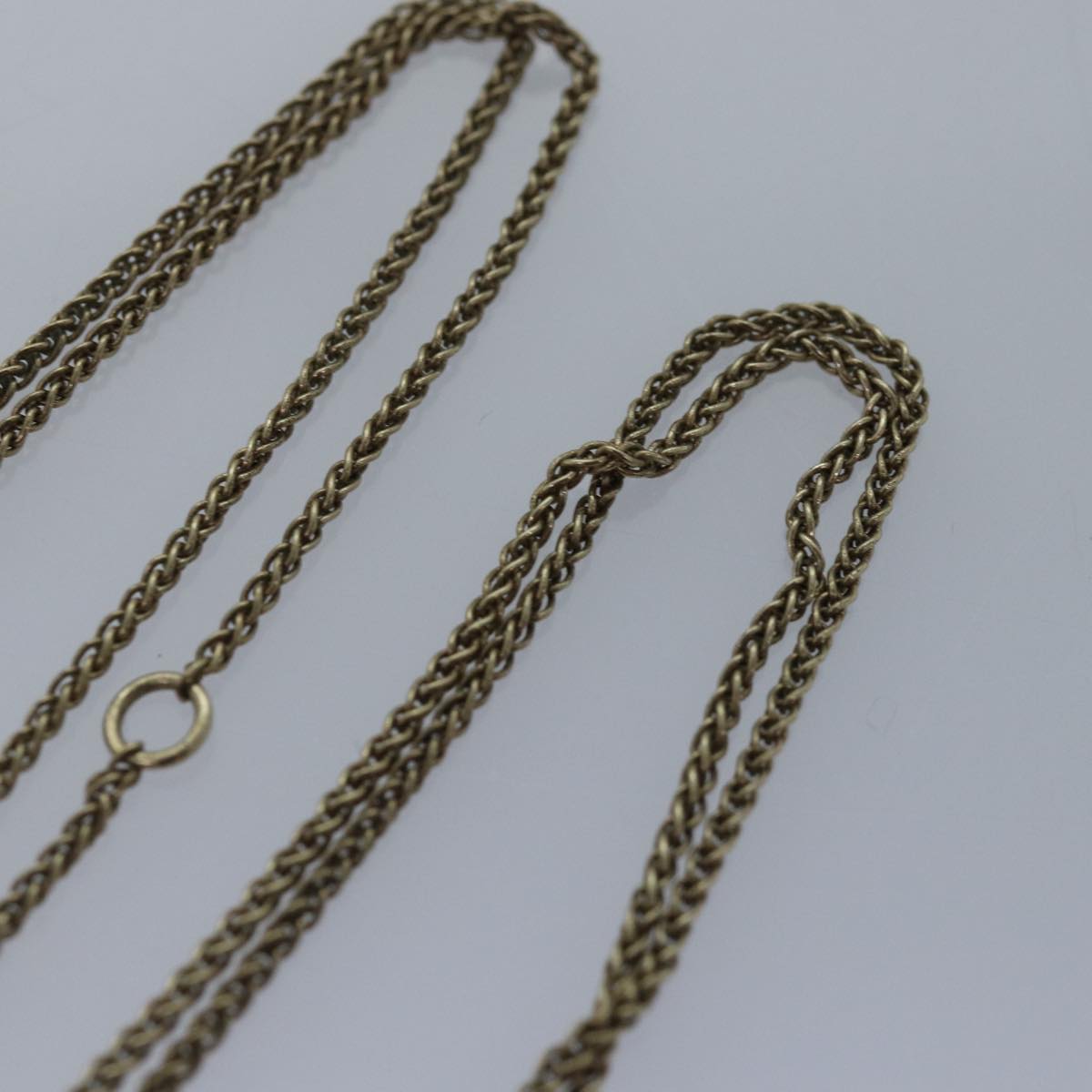 Top Quality Chanel Pearl Necklace metal Gold CC Auth bs14625