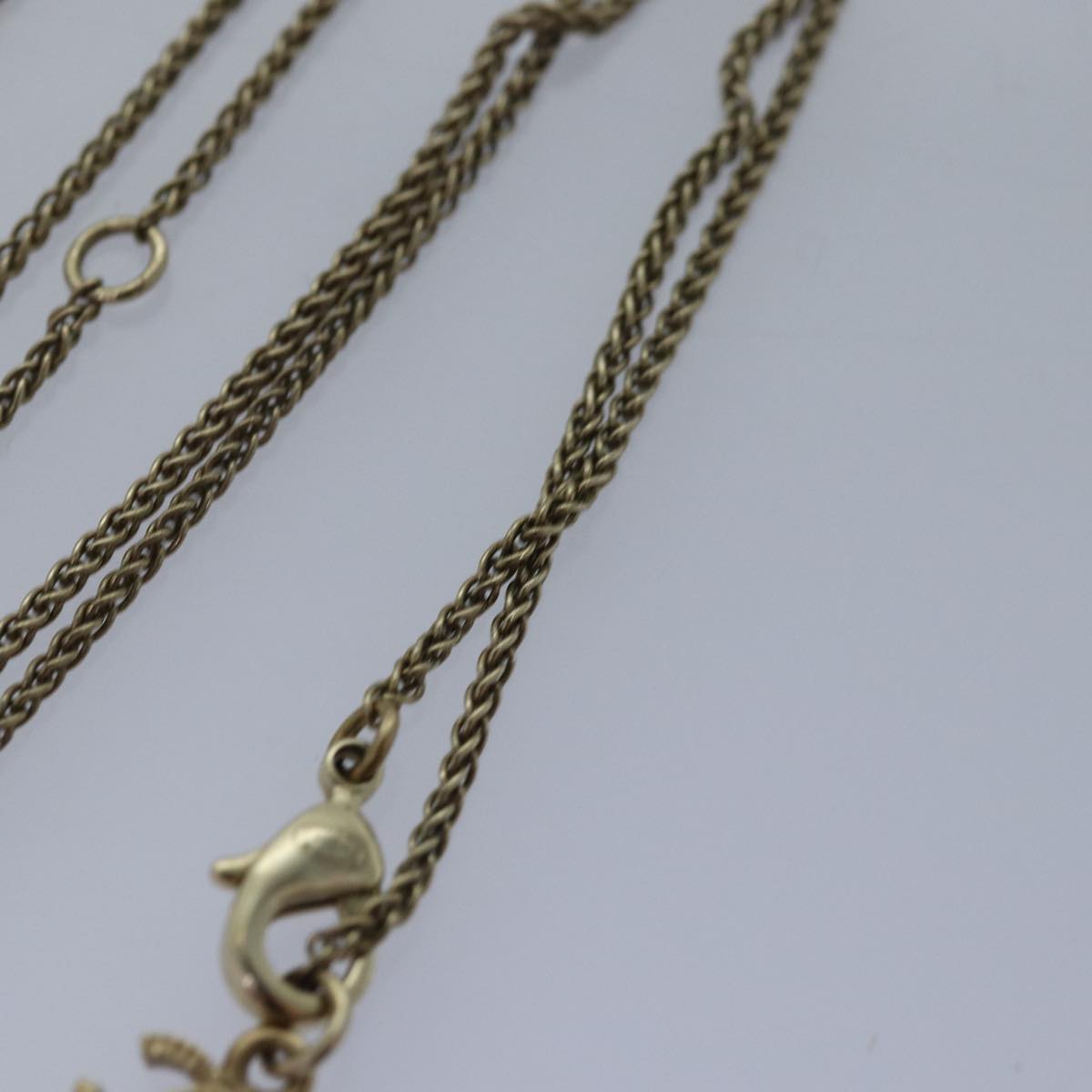 Top Quality Chanel Pearl Necklace metal Gold CC Auth bs14625