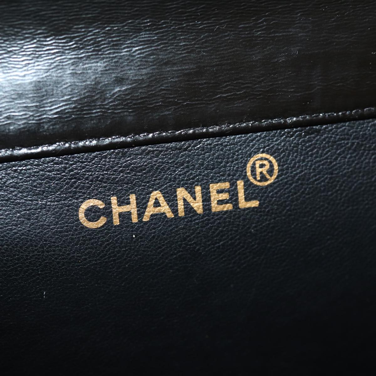 Top Quality Chanel Matelasse Double Face Chain Shoulder Bag Enamel Black CC Auth bs14656A