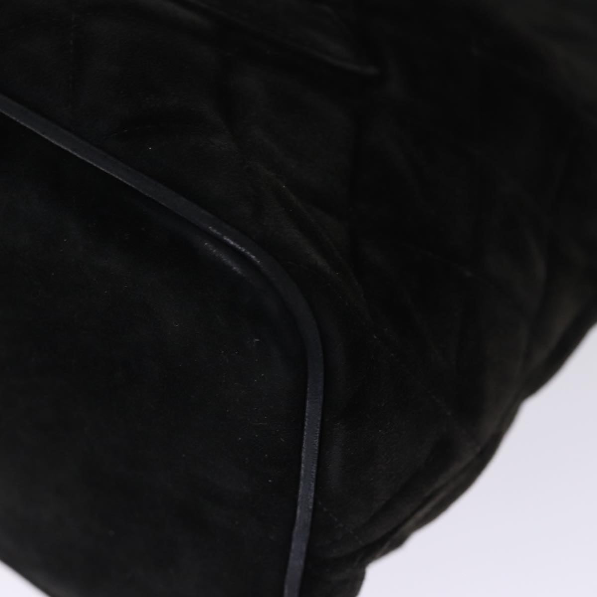 Top Quality Chanel Matelasse Tote Bag Suede Standard Black CC Auth bs14754