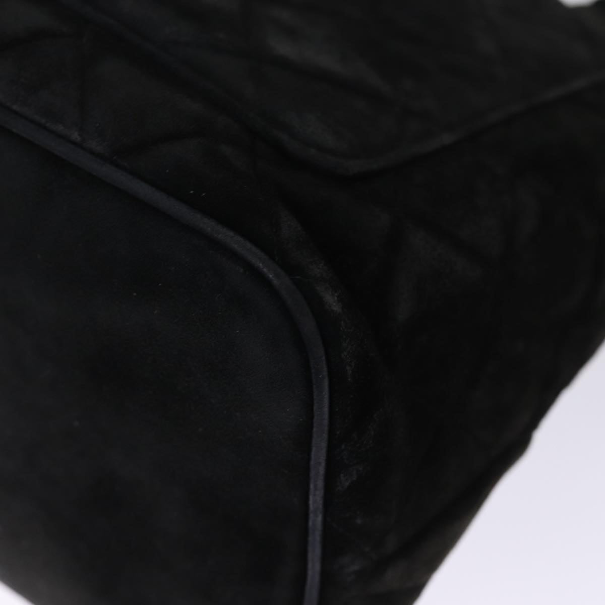 Top Quality Chanel Matelasse Tote Bag Suede Standard Black CC Auth bs14754