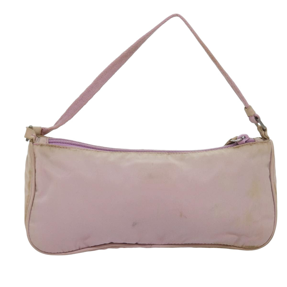 PRADA Accessory Pouch Nylon Pink Auth bs14799