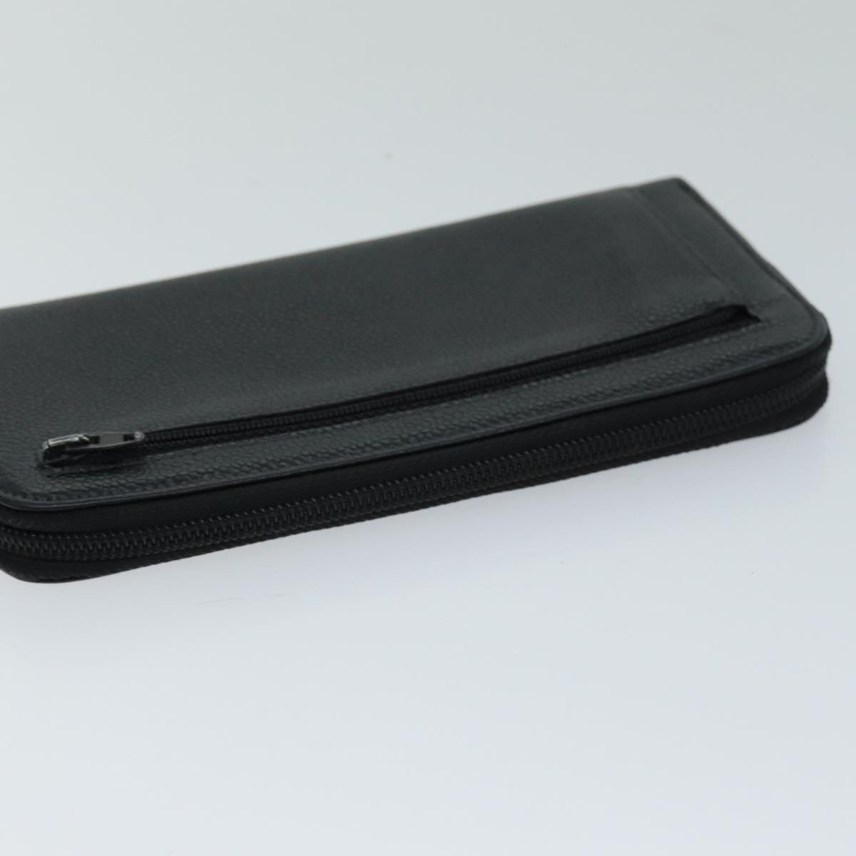 Top Quality Chanel COCO Mark Wallet Caviar Skin Black CC Auth bs14885