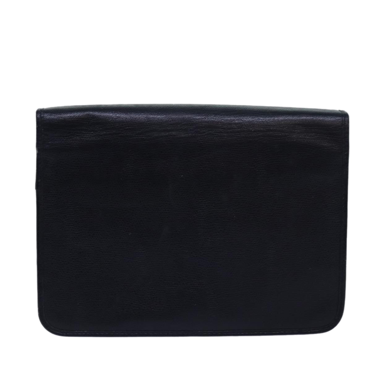 CHRISTIAN DIOR Honeycomb Canvas Shoulder Bag Black Auth bs15005