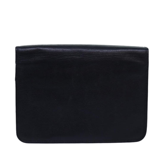 CHRISTIAN DIOR Honeycomb Canvas Shoulder Bag Black Auth bs15005