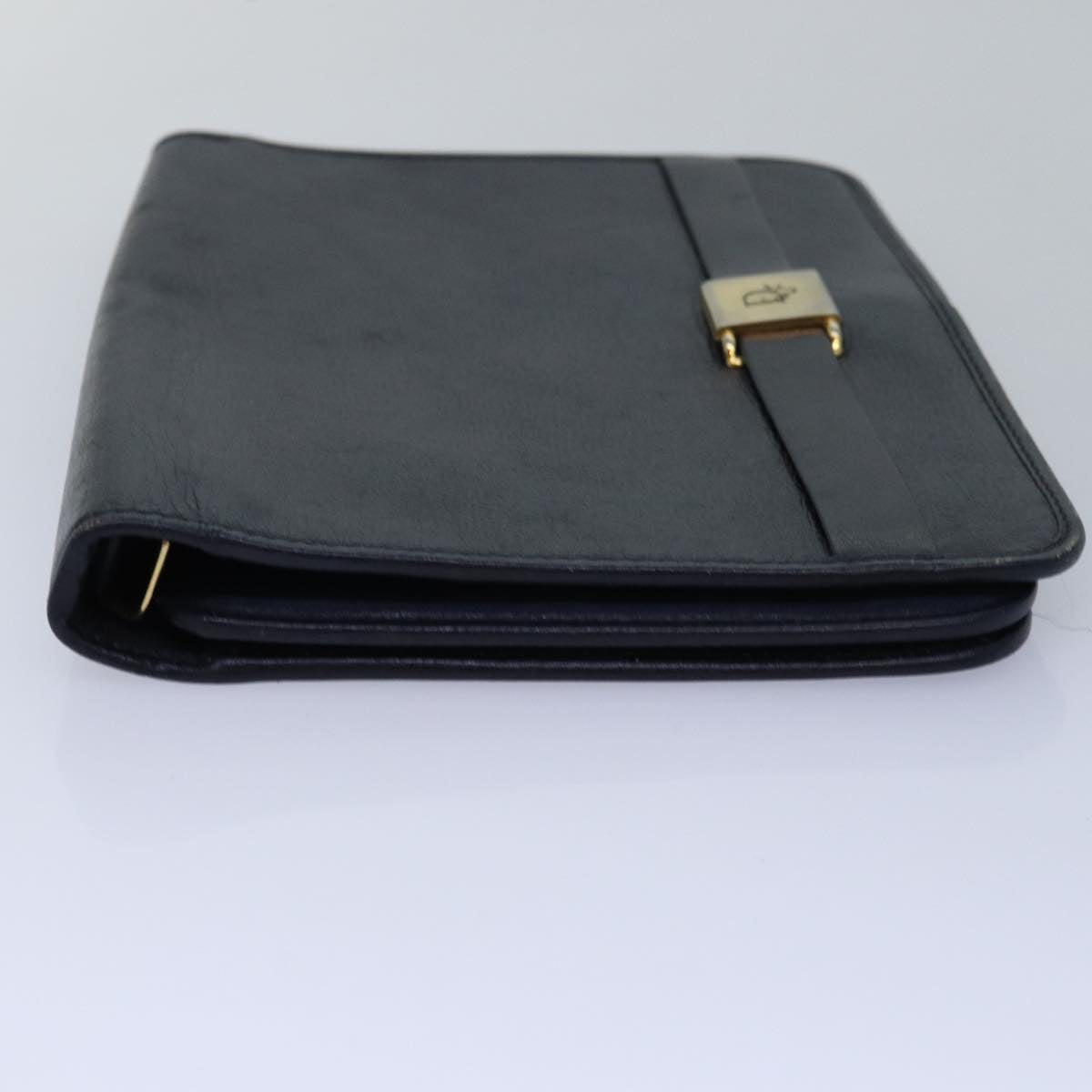 CHRISTIAN DIOR Honeycomb Canvas Shoulder Bag Black Auth bs15005