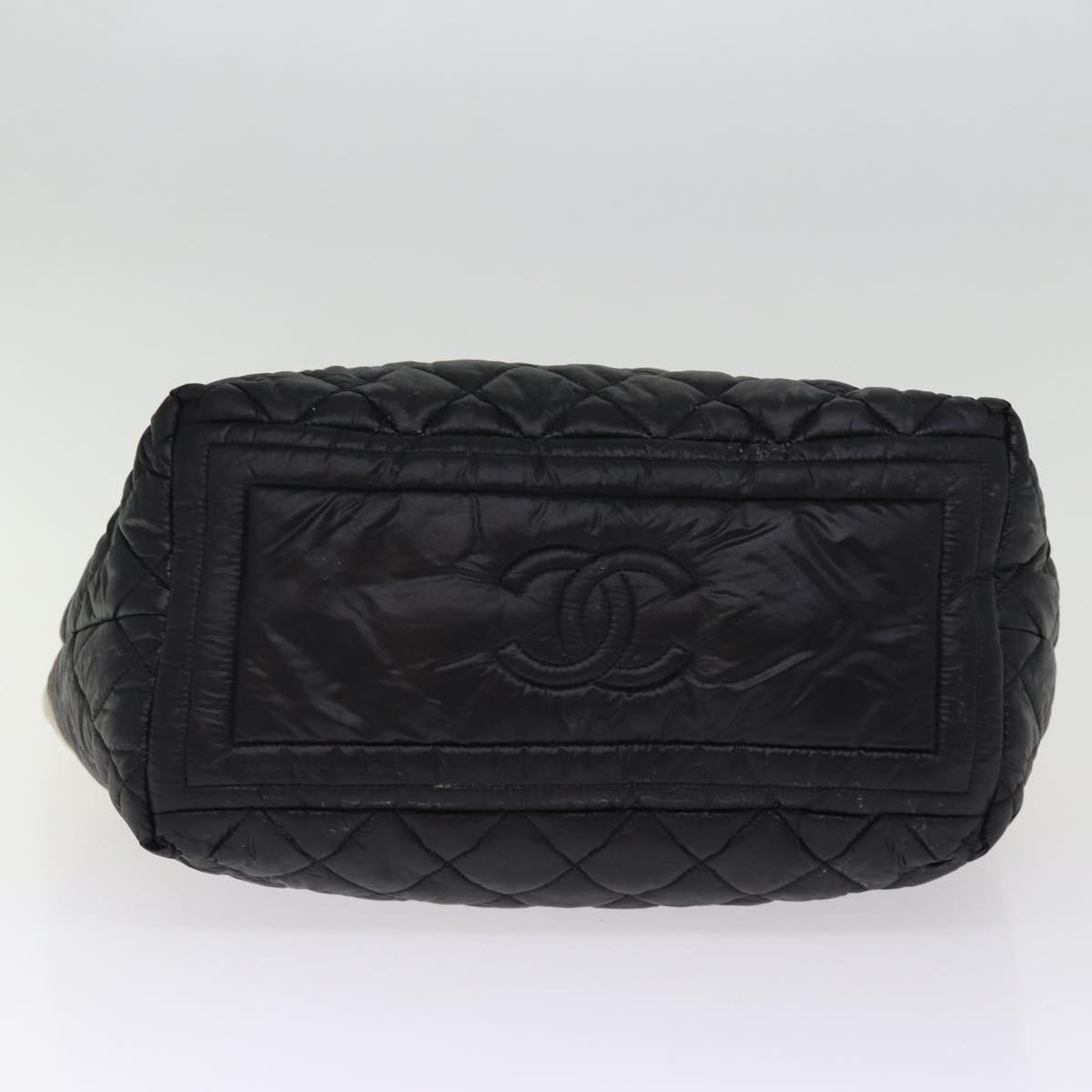 Top Quality Chanel Cococoon Hand Bag Nylon Black CC Auth bs15035