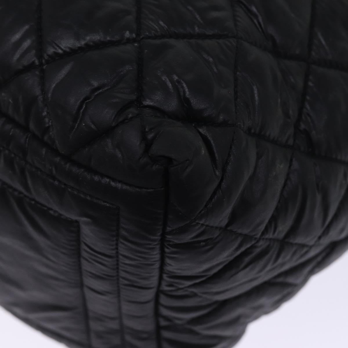 Top Quality Chanel Cococoon Hand Bag Nylon Black CC Auth bs15035